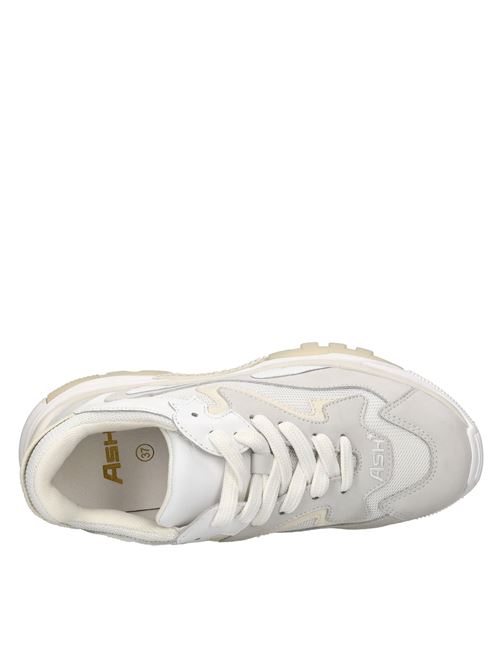 Sneakers modello Addict in pelle e tessuto ASH | ADDICT NUBUCK-MESH DRAGONBIANCO-GRIGIO